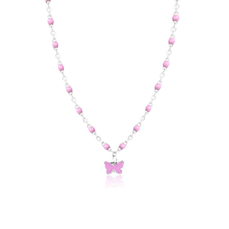 Collana Bimba Farfalla Viola