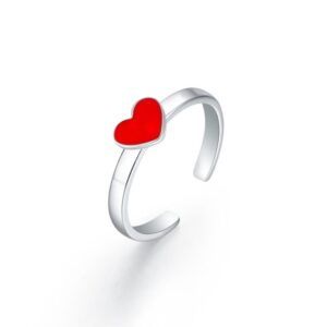 Anello Bimba Cuore Rosso