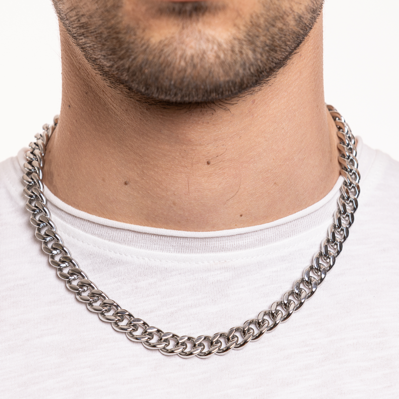 Collana Grumetta Piatta 11mm 50cm - immagine 2