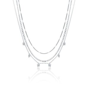 Collana Triplo Filo con Farfalle