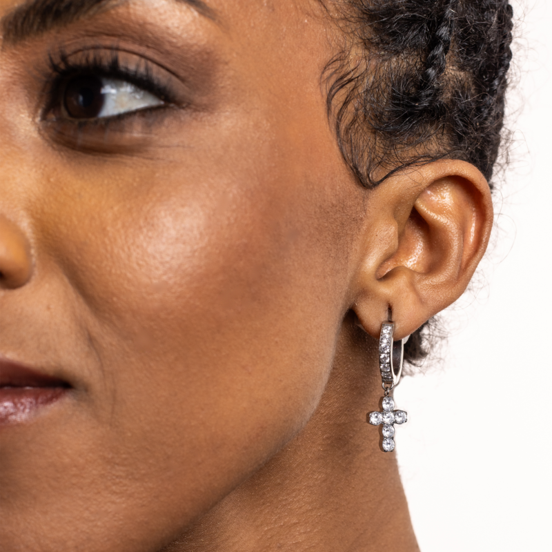 Orecchino Singolo Croce Scattino - immagine 3