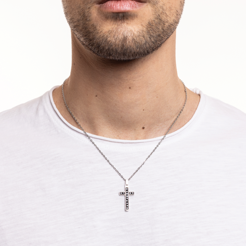 Collana Croce Cristalli Quadrati - immagine 2