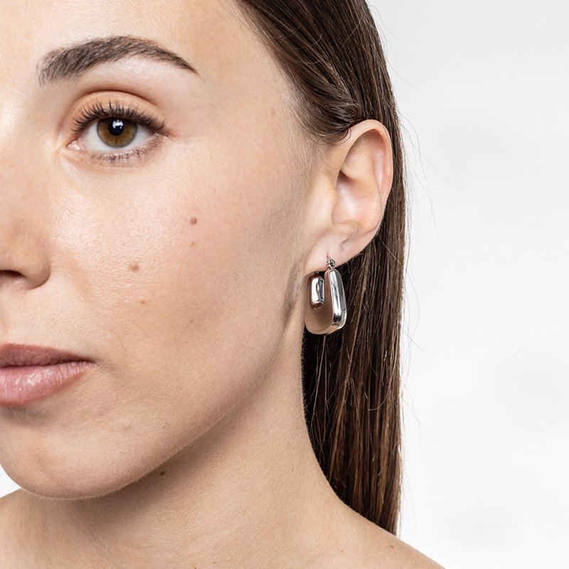 Orecchini Quadrato Spesso - immagine 2