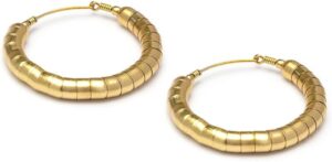 Orecchini Cerchio Texture Serpente