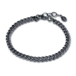 Bracciale Grumetta Piatta 5mm uomo ip metal gun