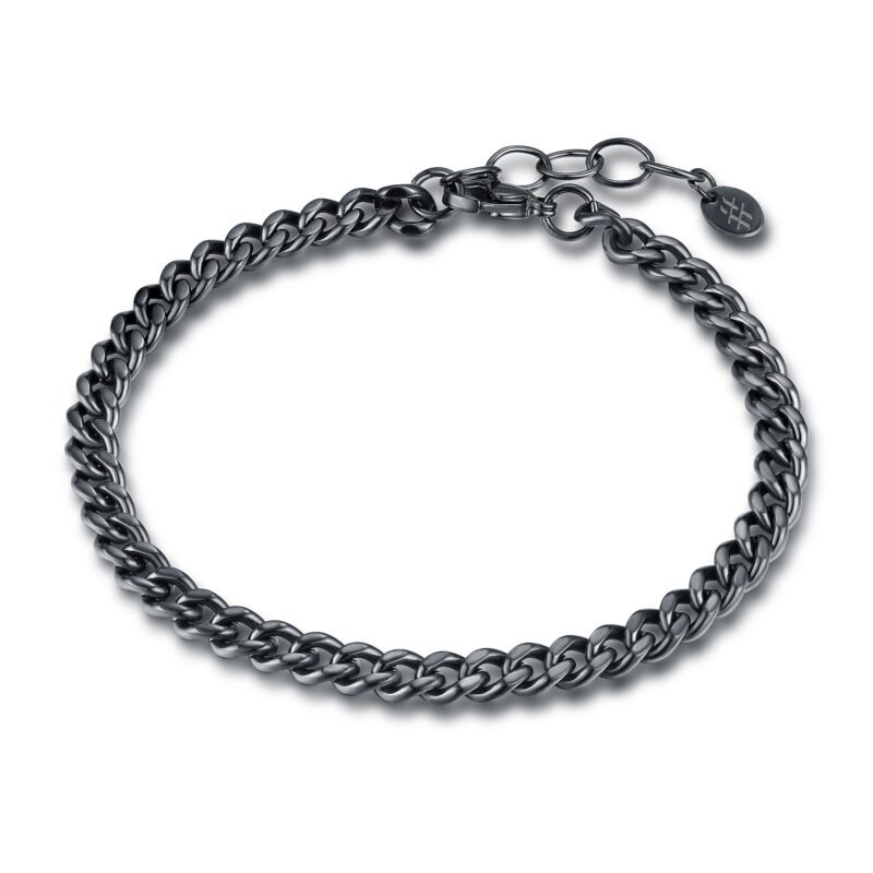 Bracciale Grumetta Piatta 5mm uomo ip metal gun