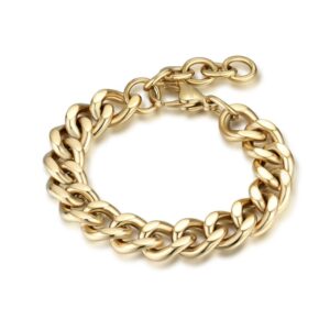 Bracciale Grumetta Piatta 11mm 16+3cm Ip Oro