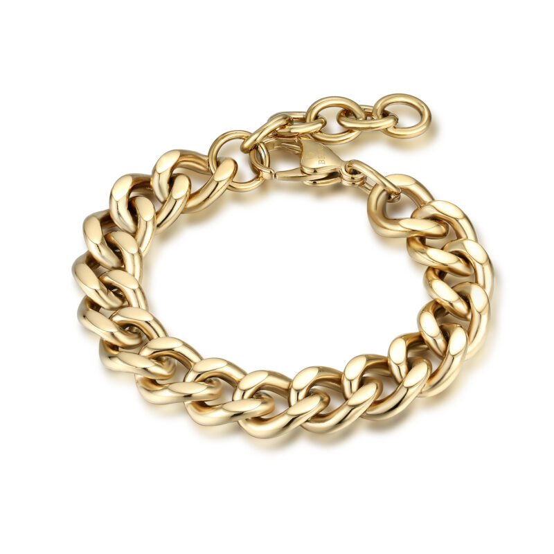 Bracciale Grumetta Piatta 11mm 16+3cm Ip Oro