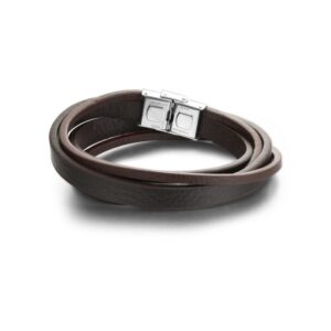 Bracciale Doppio Giro Pelle Marrone