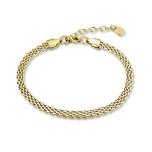 Bracciale Catena Mesh Acciaio Pvd Oro