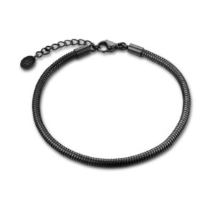 Bracciale catena coda di topo PVD nero