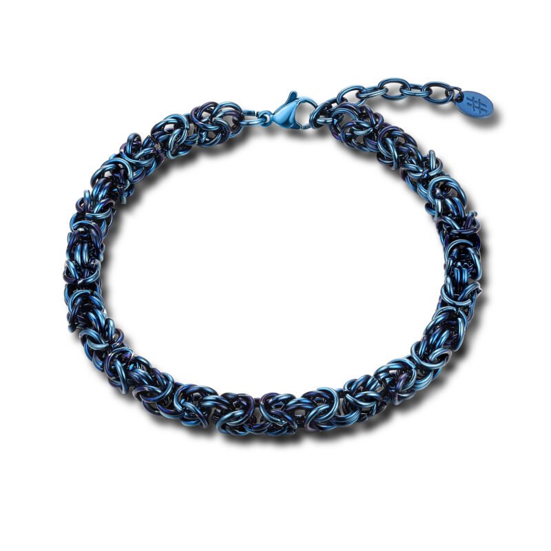 Bracciale catena celtica PVD blu