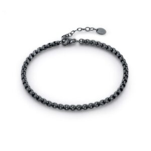 Bracciale Catena Rolò Quadrata pvd nero