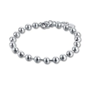 Bracciale Sfere 6 mm Uomo Acciaio