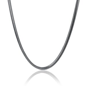 Collana Catena Snake Acciaio Pvd Nero