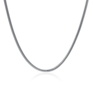 Collana catena coda di topo acciaio