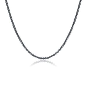 Collana Catena Rolò Quadrata pvd nero