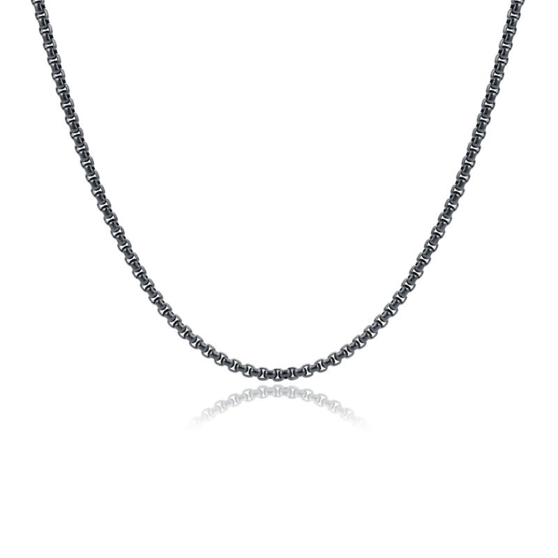 Collana Catena Rolò Quadrata pvd nero