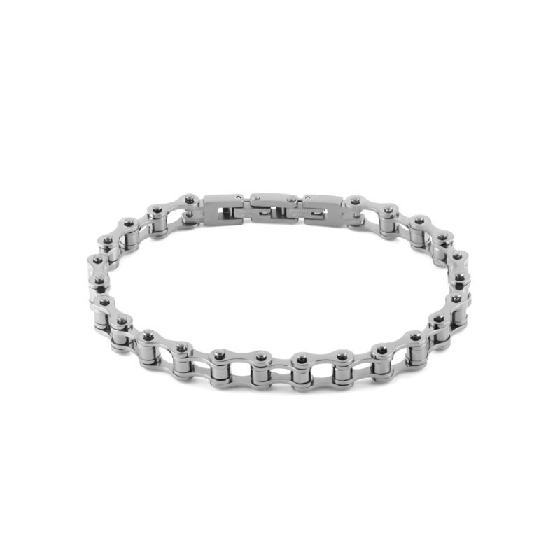 Bracciale Catena Bicicletta Acciaio e Metal Gun