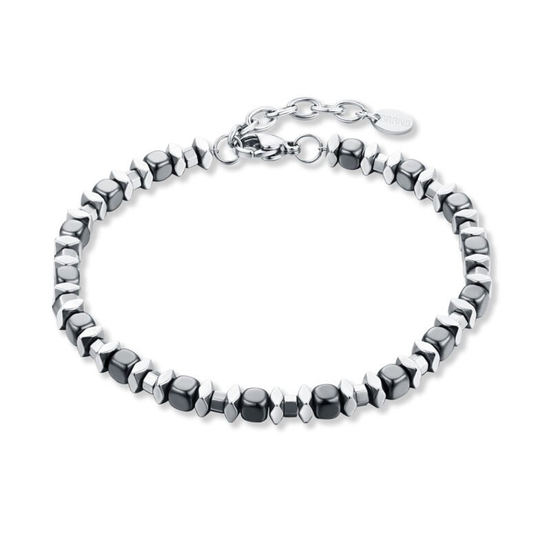 Bracciale Cubi Ematite Scura