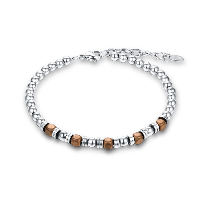 Bracciale Uomo Acciaio e Ematite