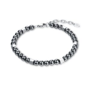 Bracciale Uomo Acciaio e Ematite