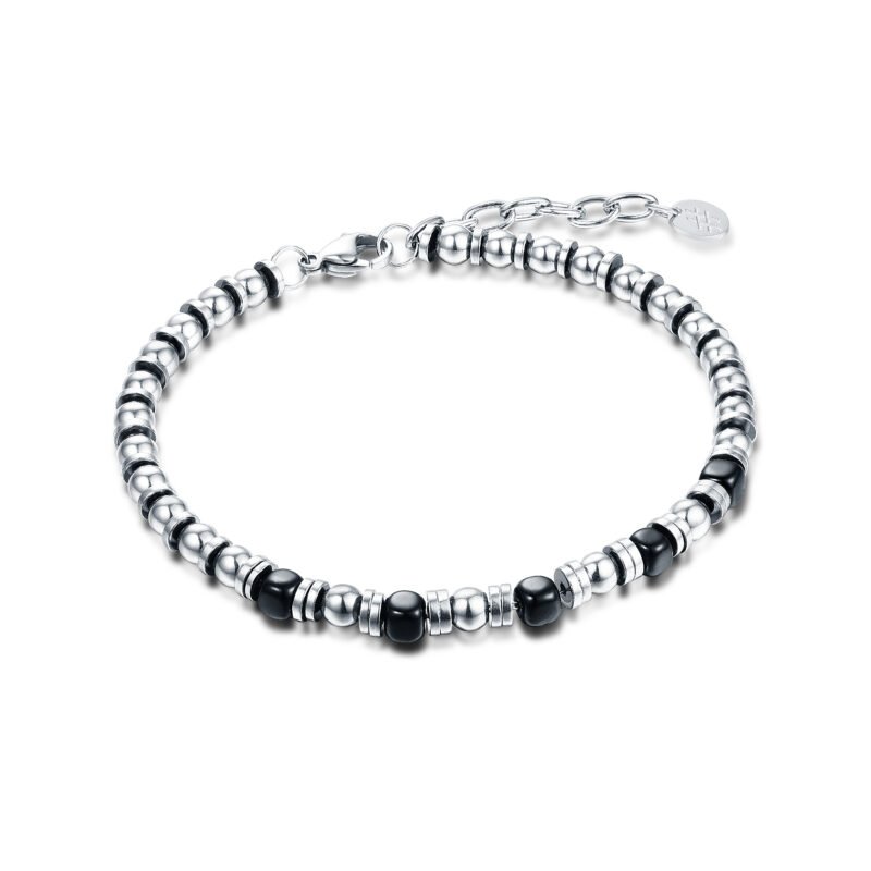 Bracciale Uomo Acciaio e Ematite