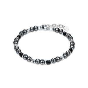 Bracciale Uomo Acciaio e Ematite