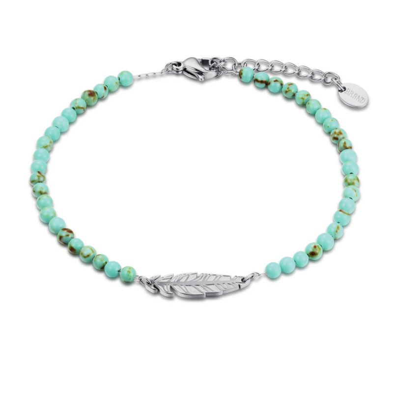 Bracciale Turchese con piuma