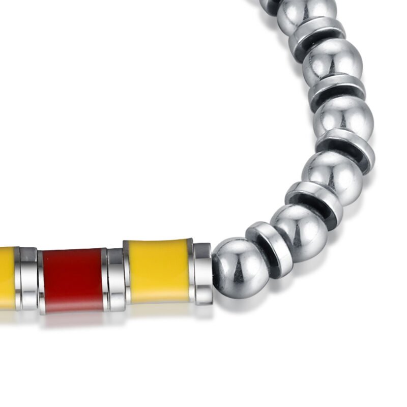 Bracciale Giallo Rosso Misura Uomo - immagine 4