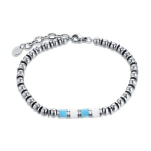 Bracciale Bianco Azzurro Misura Uomo