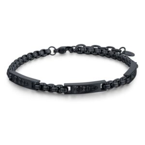 BRACCIALE NERO CRISTALLI NERI