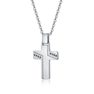 Collana Pendente Croce e Cristalli