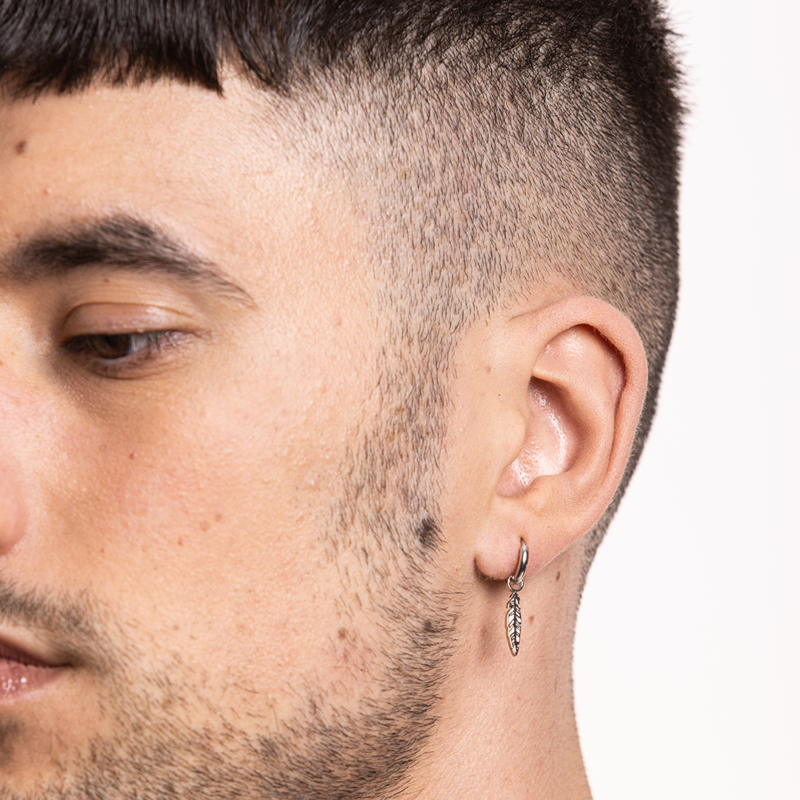 Orecchino Cerchio con piuma - immagine 3