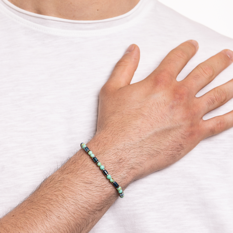 Bracciale Uomo Pietre e Ematite - immagine 3