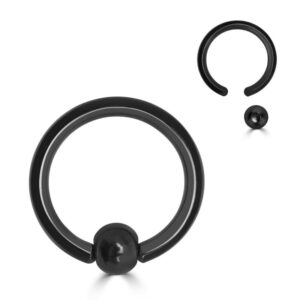 Ball Closure Ring pvd nero