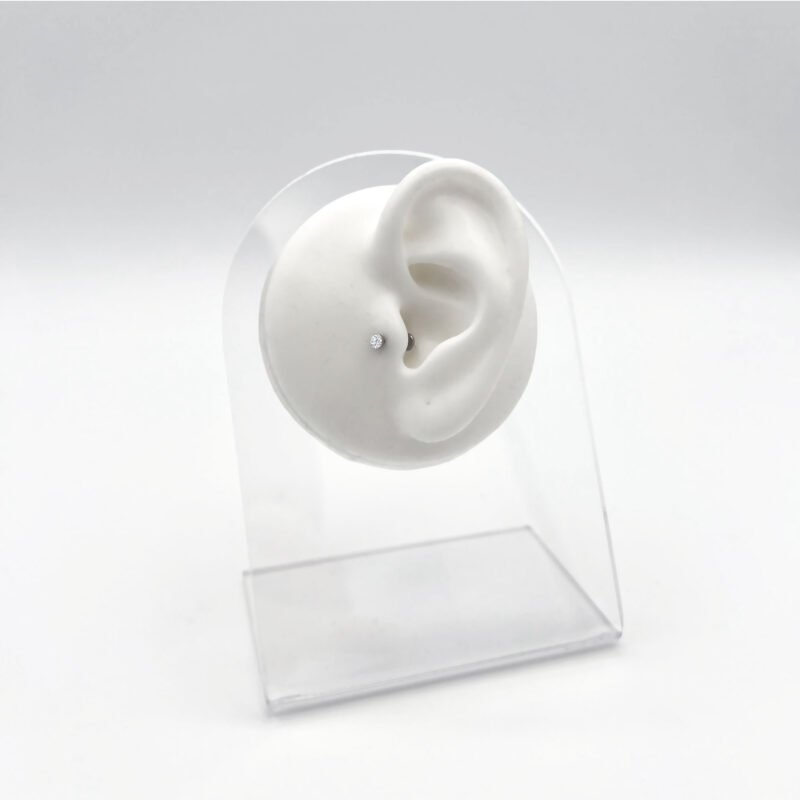 Labret Filettato Internamente Con Cristallo - immagine 2