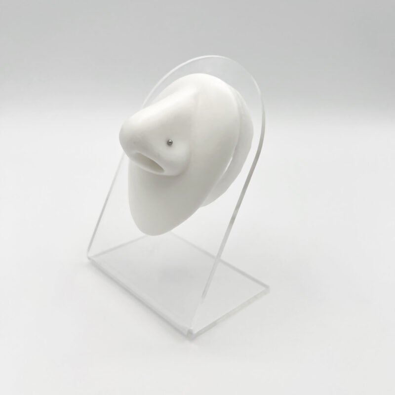 Chiodino Da Naso Curvo Con Sfera Acciaio - immagine 2