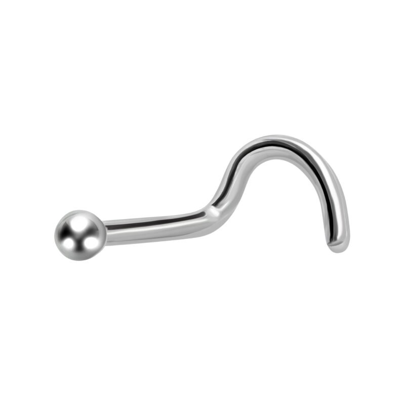 Chiodino Da Naso Curvo Con Sfera Acciaio