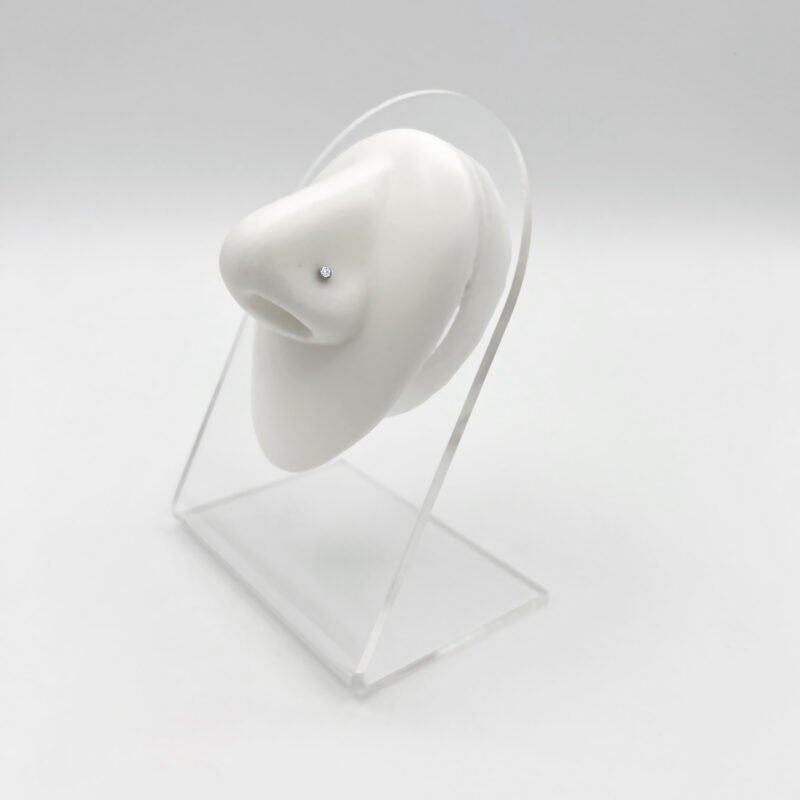 Chiodino Da Naso Curvo Con Cristallo Da 2,35 mm - immagine 2