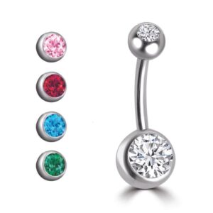 Belly Button Ring Sfere Cristallo
