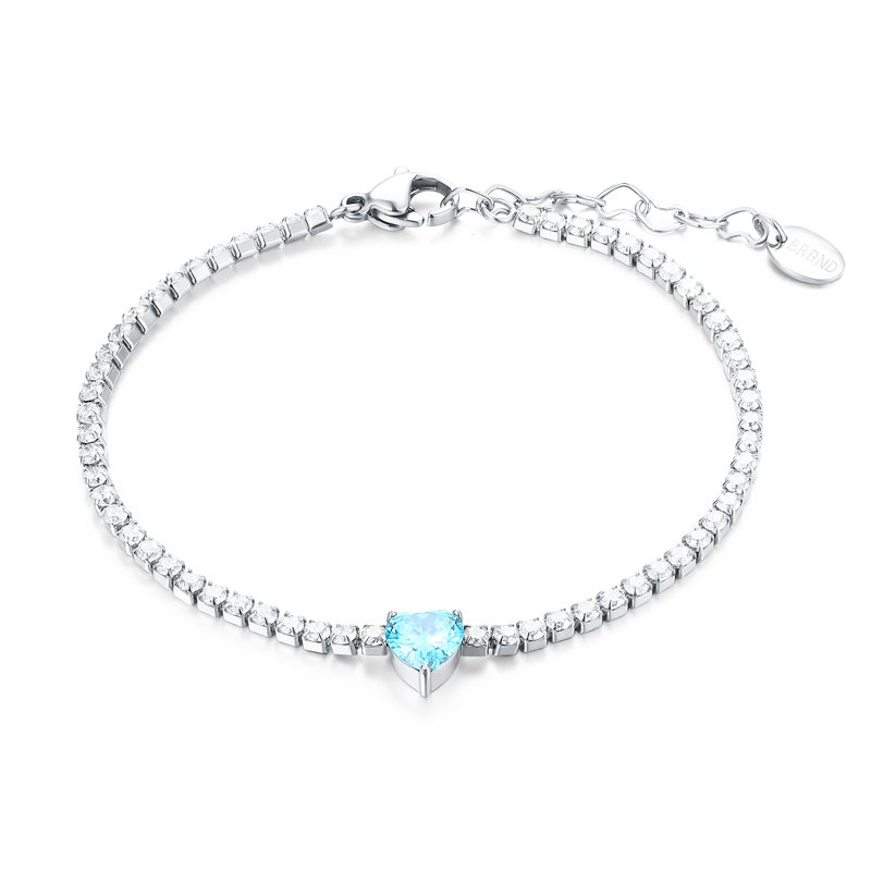 Bracciale Tennis con Cristallo a Cuore - immagine 5