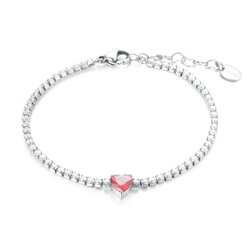 Bracciale Tennis con Cristallo a Cuore - immagine 7