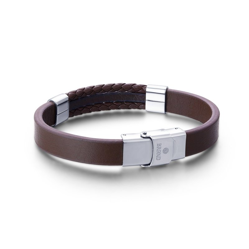 Bracciale in Similpelle Marrone Regolabile