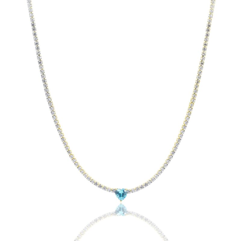 Collana Tennis con Cristallo a Cuore - immagine 6