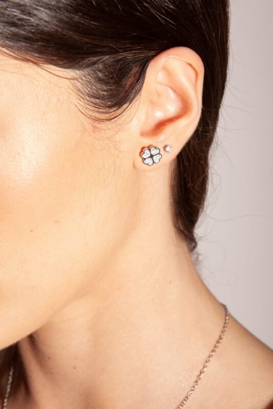 ORECCHINI QUADRIFOGLIO CRISTALLI - immagine 2