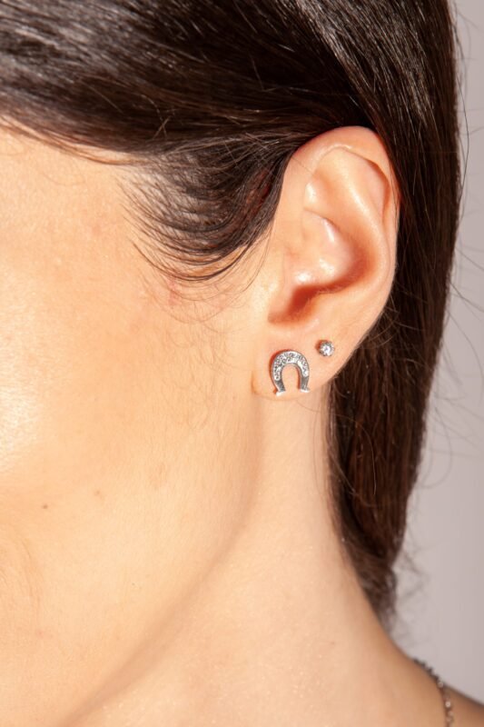 ORECCHINI FERRO DI CAVALLO CRISTALLI - immagine 2