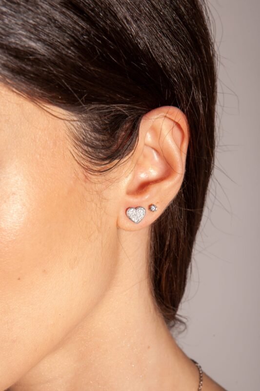 ORECCHINI CUORE CRISTALLI - immagine 2