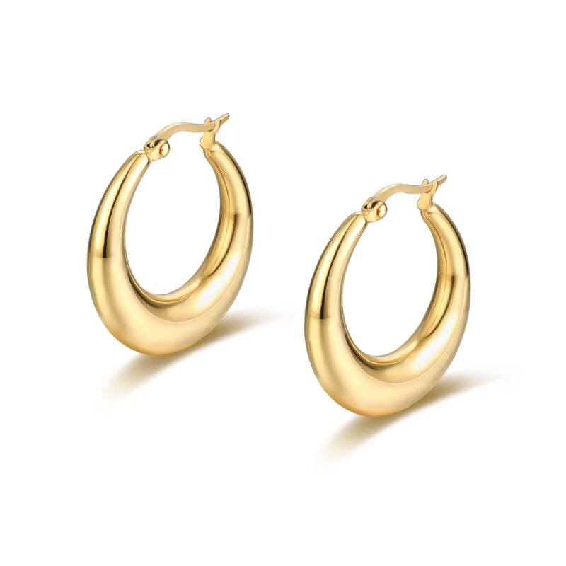 Orecchini Cerchio Bombato diam. 3cm Ip Oro