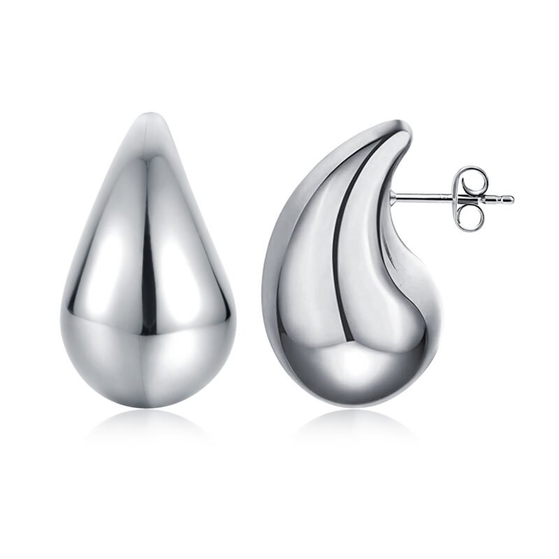 Orecchini Drops 42 mm Acciaio